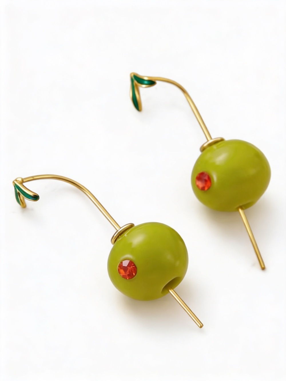 New Anthropologie Olive Drop Earrings